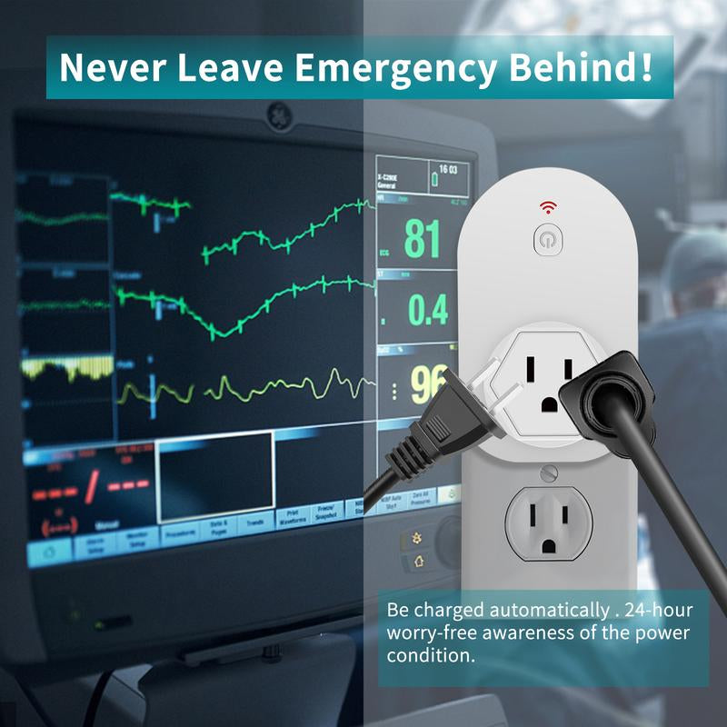 Briidea Power Failure Alarm with LED Indicator & 80Db Siren, Powered by Rechargeable Battery (Included), Perfect for Monitoring Refrigerators, Freezers, Sump Pumps, Aquariums