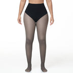 SHAPSHE Women'S Tummy Control Fleece Lined Leggings Fake Sheer Warm Pantyhose Thick Tights