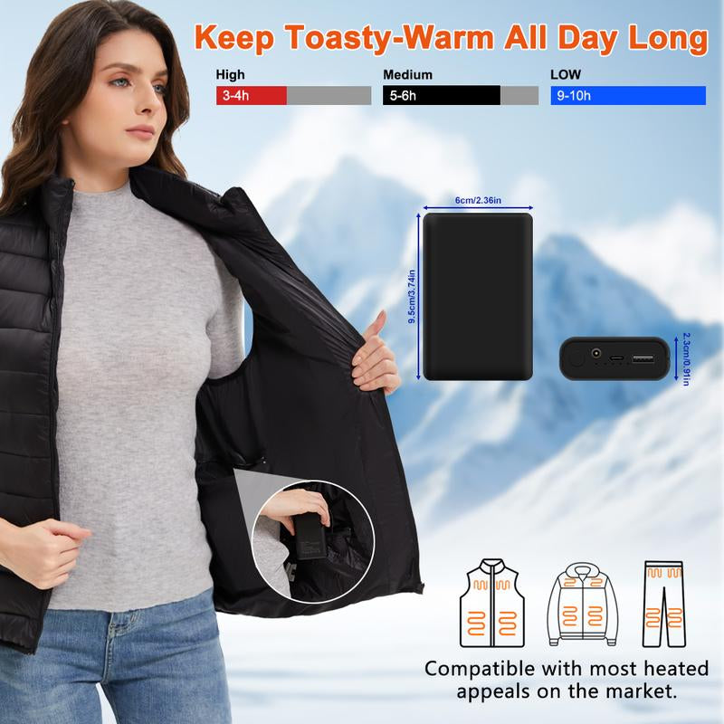 Arcticpro Heated Vest: 5-Zone Smart Heating, Machine Washable & All-Weather Protection - Redefine Winter Comfort with Exclusive Private Model Heating Chip（Not Included with Power Bank）