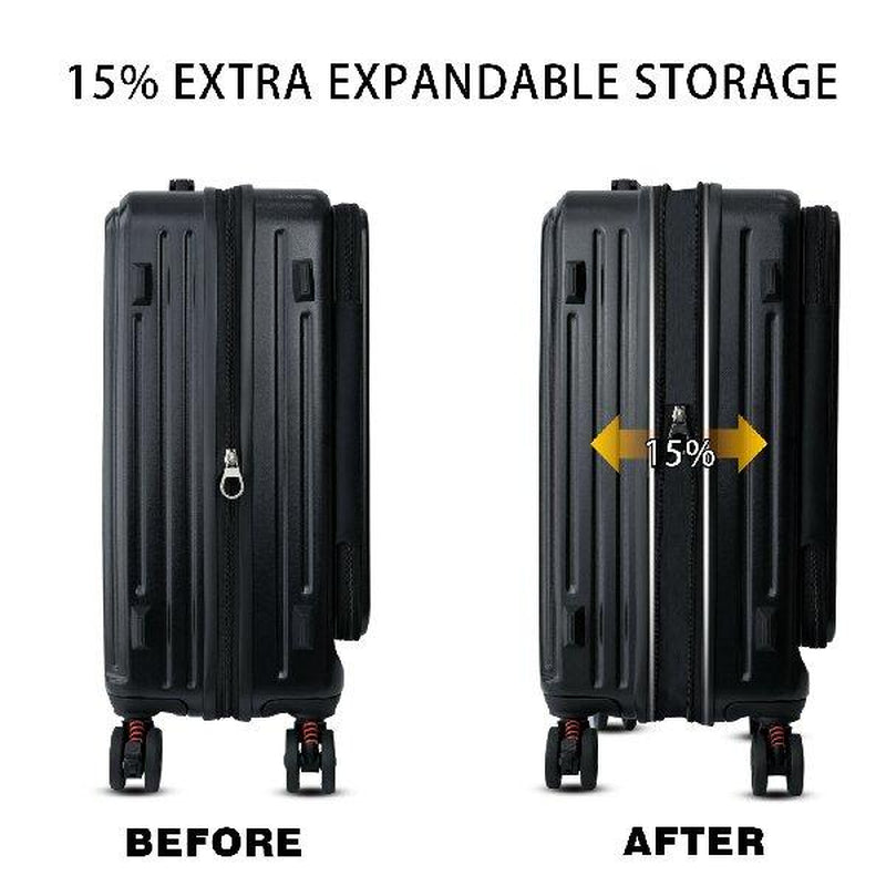 20 Inch Carry on Luggage 22X14X9 Airline Approved, Carry on Suitcases with Wheels, Hard Shell Top-Open Design Luggage with Spinner Wheels, Expandable Suitcase with YKK Zipper, Lightweight and Durable, Perfect for Birthday Gifts and Christmas Gifts.