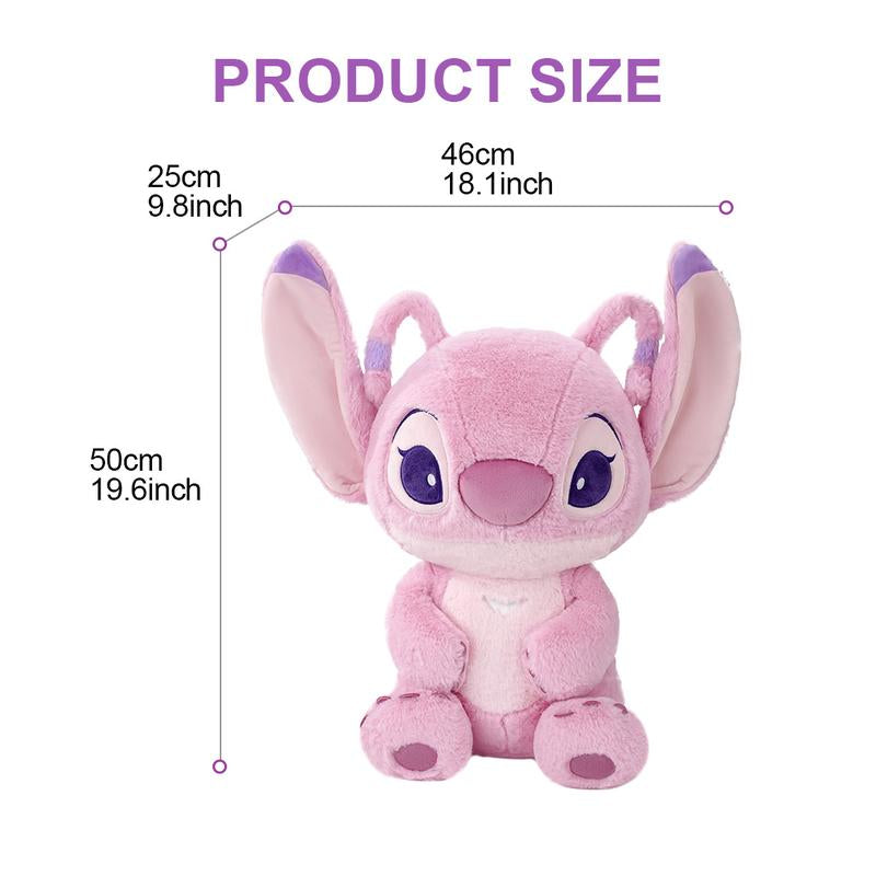 Disney Stitch & Angel Large-Size Plush Dolls Basic Sitting Plush Angel 20 Inch Adorable Graduation Gift for Her Perfect Cuddly Collectibles for Fans