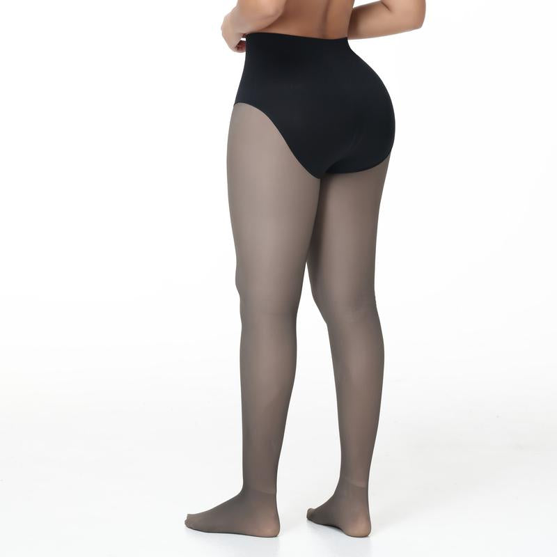 SHAPSHE Women'S Tummy Control Fleece Lined Leggings Fake Sheer Warm Pantyhose Thick Tights