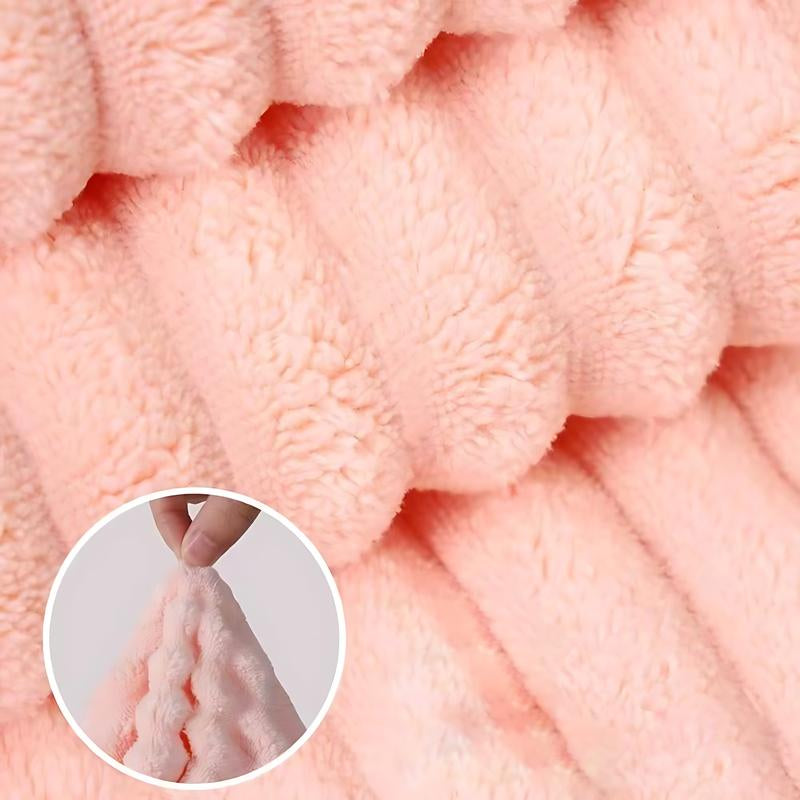 3 Pack Microfiber Hair Towel Wrap for Women, Quick Dry Super Absorbent Hair Turban with Button, anti Frizz Large Drying Towel Set for Bathroom, Travel, Gift Idea Micro Fiber