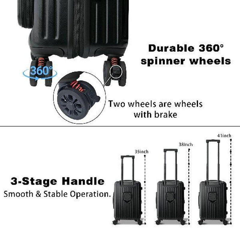 20 Inch Carry on Luggage 22X14X9 Airline Approved, Carry on Suitcases with Wheels, Hard Shell Top-Open Design Luggage with Spinner Wheels, Expandable Suitcase with YKK Zipper, Lightweight and Durable, Perfect for Birthday Gifts and Christmas Gifts.