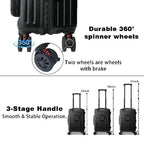 20 Inch Carry on Luggage 22X14X9 Airline Approved, Carry on Suitcases with Wheels, Hard Shell Top-Open Design Luggage with Spinner Wheels, Expandable Suitcase with YKK Zipper, Lightweight and Durable, Perfect for Birthday Gifts and Christmas Gifts.