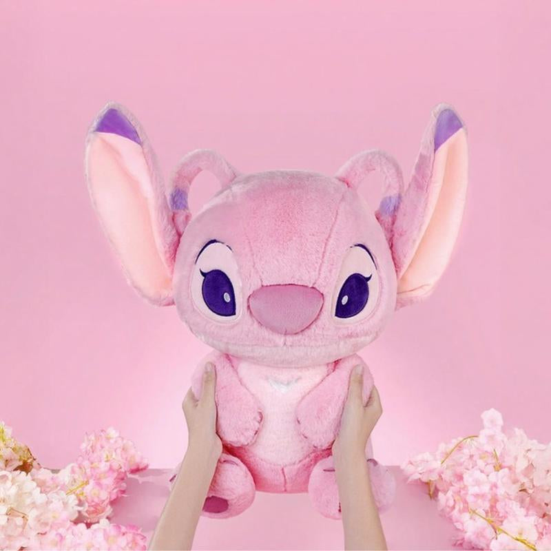Disney Stitch & Angel Large-Size Plush Dolls Basic Sitting Plush Angel 20 Inch Adorable Graduation Gift for Her Perfect Cuddly Collectibles for Fans