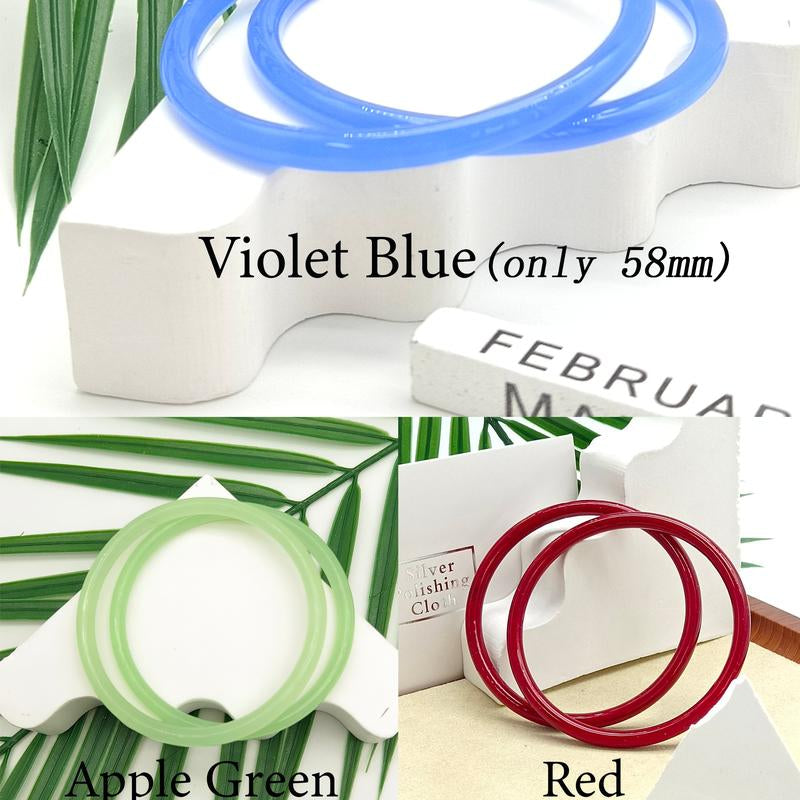 Natural Jade Three-Pair Set Skinny Bangle Bracelets Free Combination for Black Friday Christmas Gift for Women and Girls